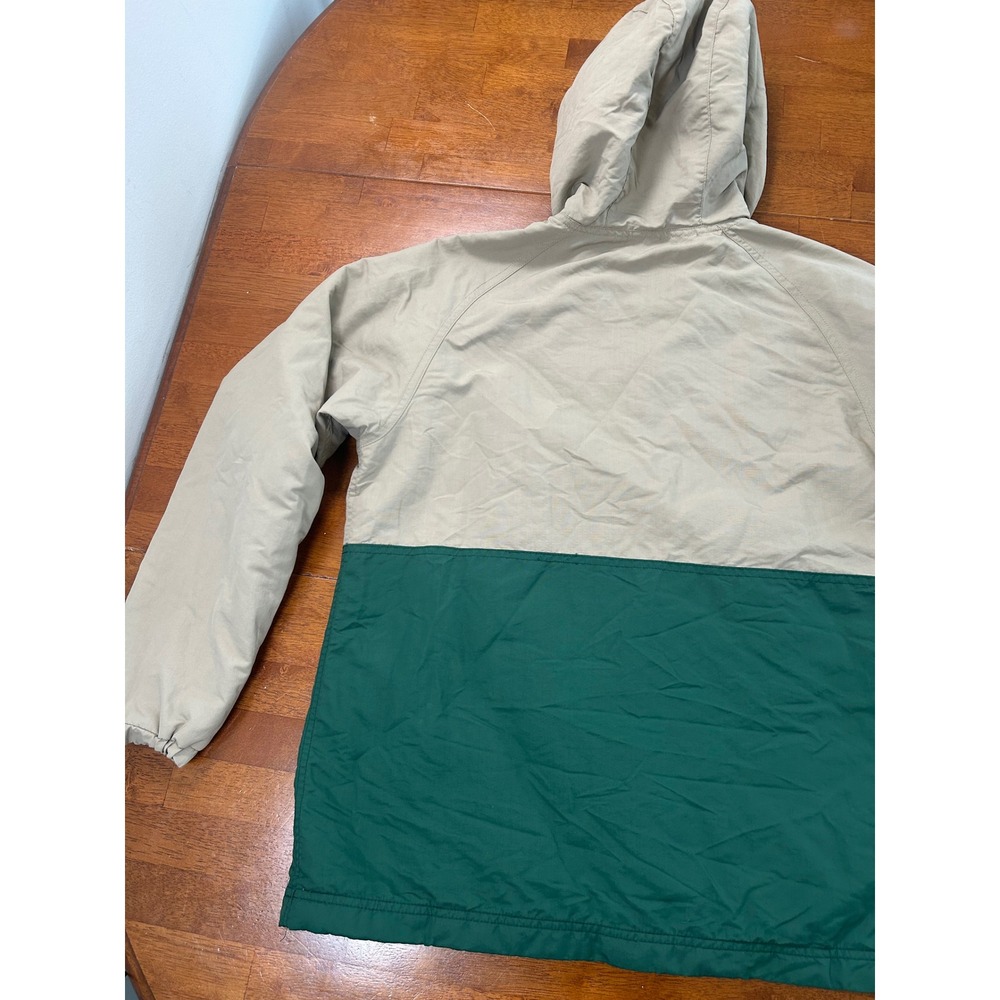 LL Bean Anorak Jacket Women M Green Tan Mountain Classic Insulated 503930 - Picture 8 of 9